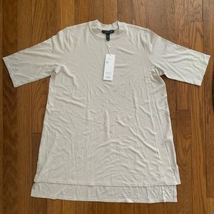 Eileen Fisher stretch silk jersey mock neck tunic